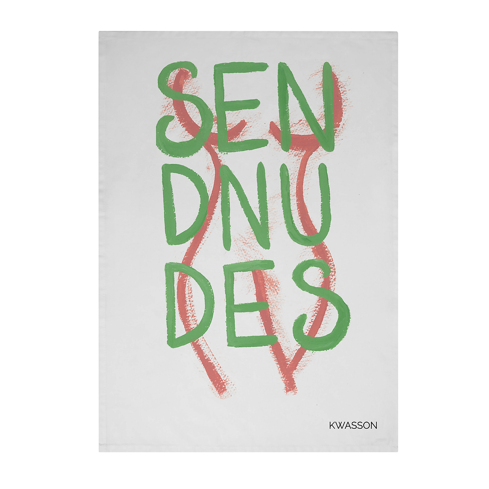 Thumbnail: SEND NUDES TEA TOWEL - Organic cotton tea towel