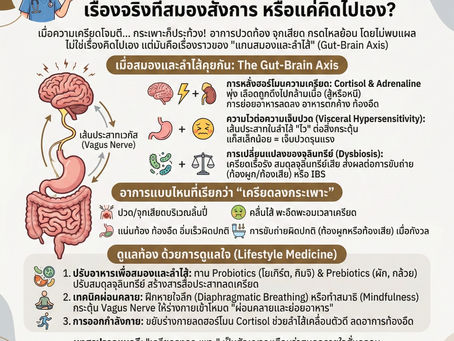 เครียดลงกระเพาะ... เรื่องจริงที่สมองสั่งการ หรือแค่คิดไปเอง?