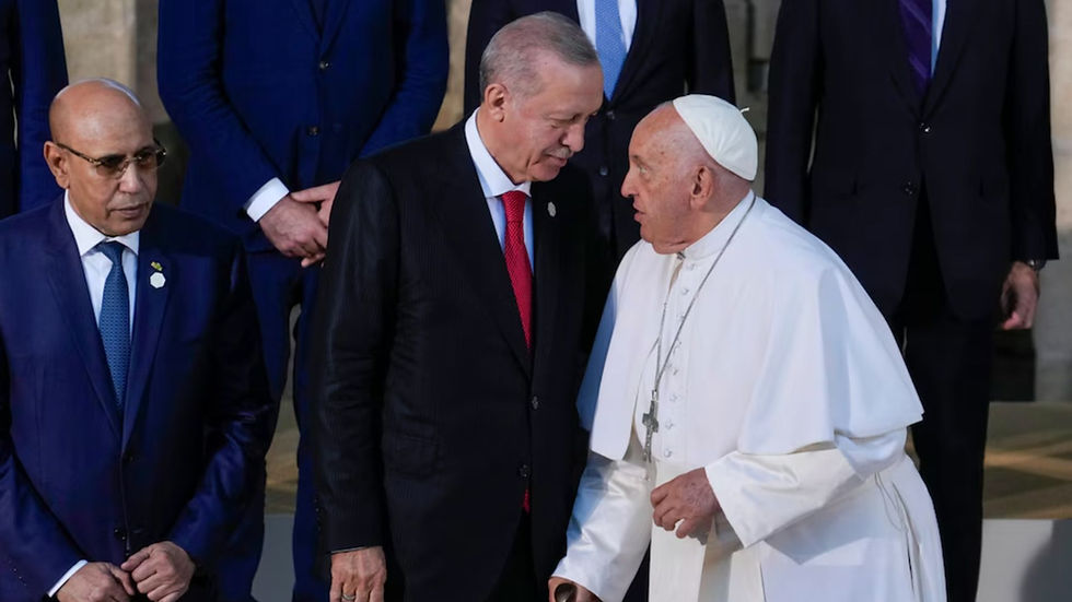 Papa Francesco e il presidente turco Erdogan