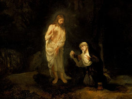 Rembrandt van Rijn: Maria Magdalena begegnet dem Auferstandenen am ersten Ostermorgen