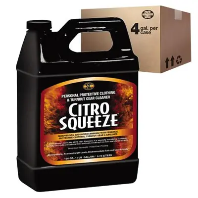 CITROSQUEEZE TURNOUT GEAR & PPE CLEANER (4) ONE GALLON