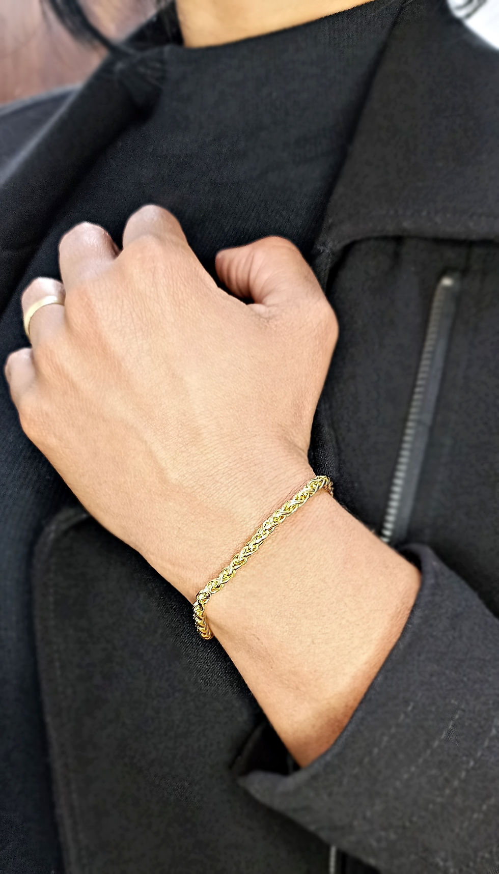 Miniatura: Pulseira feminina em Ouro 18k palmeira