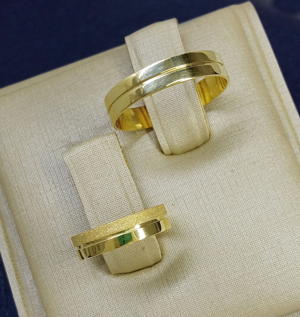 Miniatura: Par de alianças em Ouro 18k