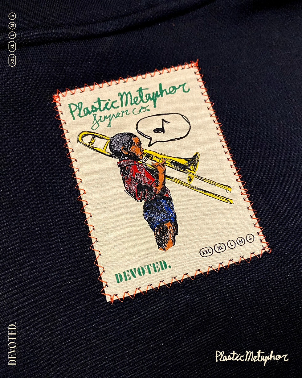 Miniatura: Plastic metaphor half zip sweatshirt