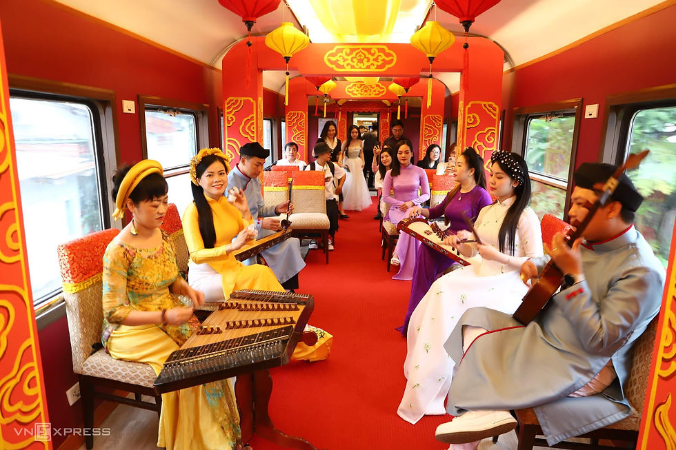 Scenic train journey crossing Hai Van Pass along the coastline between Hue and Da Nang