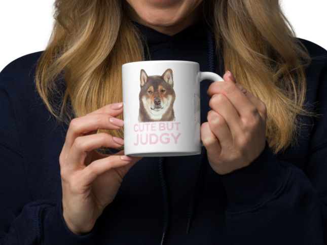 Thumbnail: Cute But Judgy Shiba Inu Mug