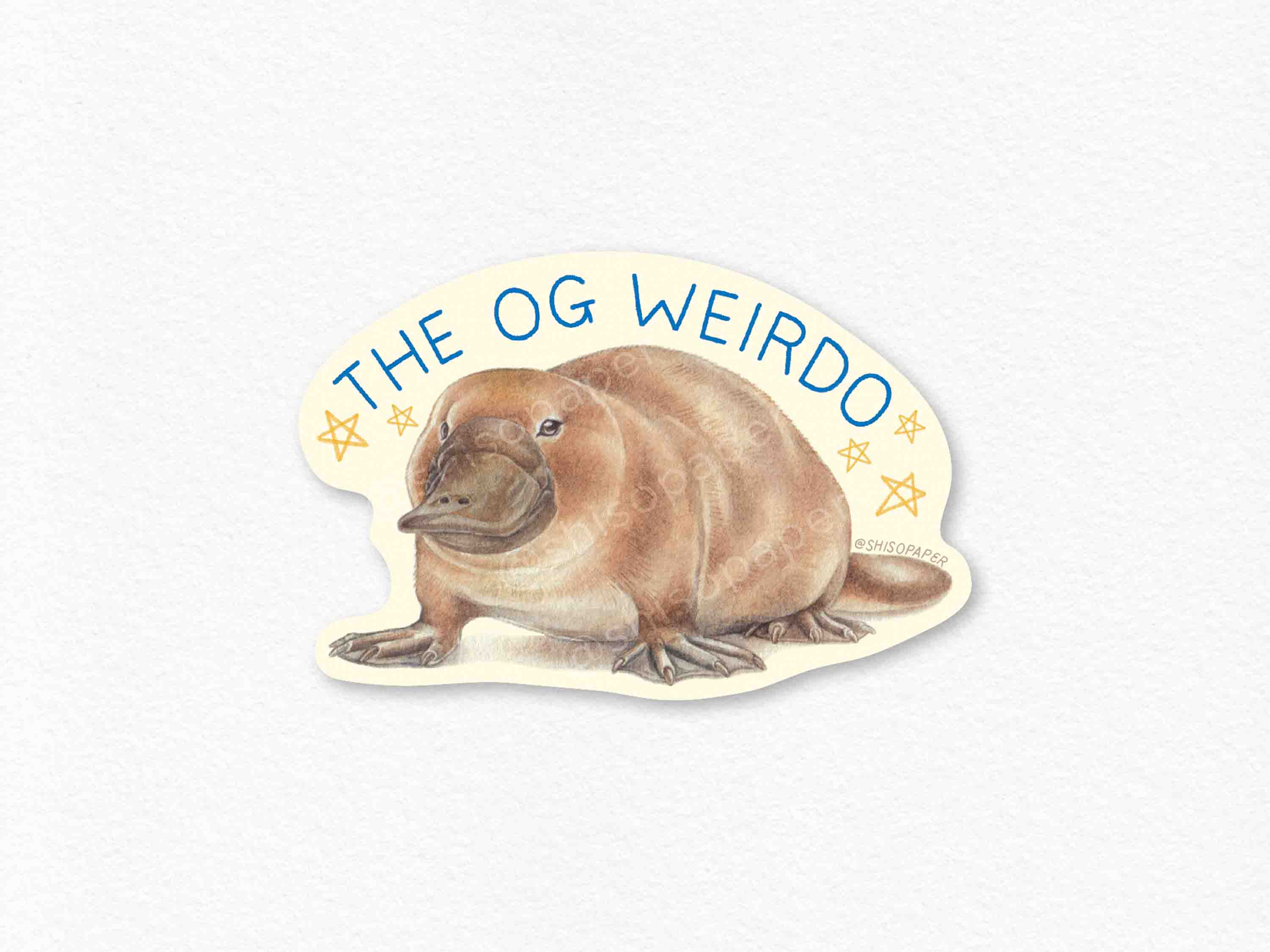 Platypus "The OG Weirdo" Die-cut Vinyl Sticker