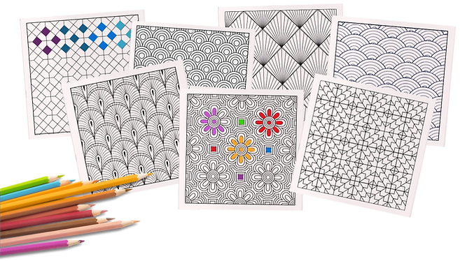 CALM Mindful Coloring for the Soul - Patterns look inside - sample coloring pages