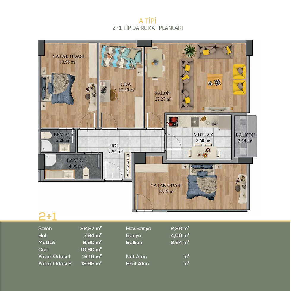 A TİPİ 2+1 Tip Daire Kat Planları.png