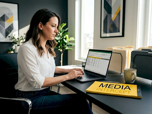 Woman working on newsletter sponsorship plan