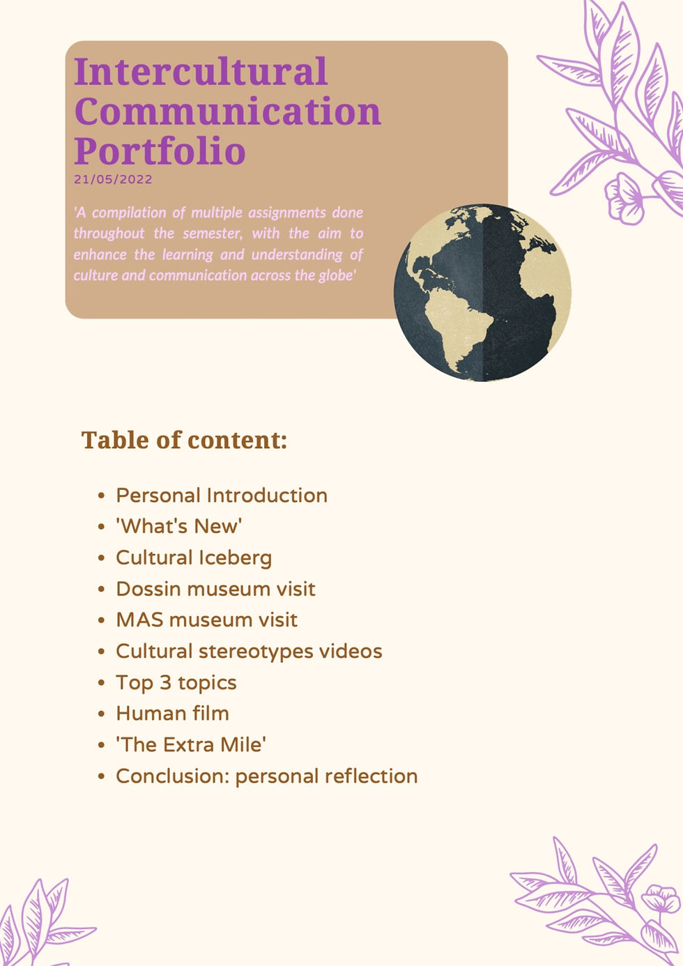 Intercultural Portfolio