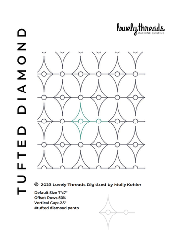 Diamond Tuft Pattern Tufted Diamond | Quilt EZ