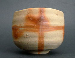#1010 Bizen ware tea bowl