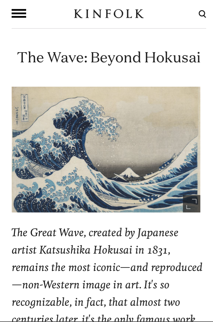 Kinfolk: The Wave Beyond Hokusai
