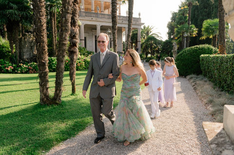 family processes towards the ceremony at a private villa