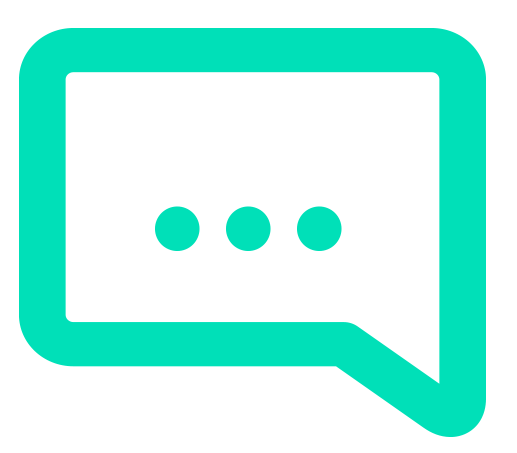 Pictogramme bulle interactive pour illustrer l'accompagnement et le conseil