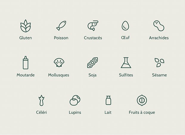Le Bouchon d'Or pictogrammes allèrgènes