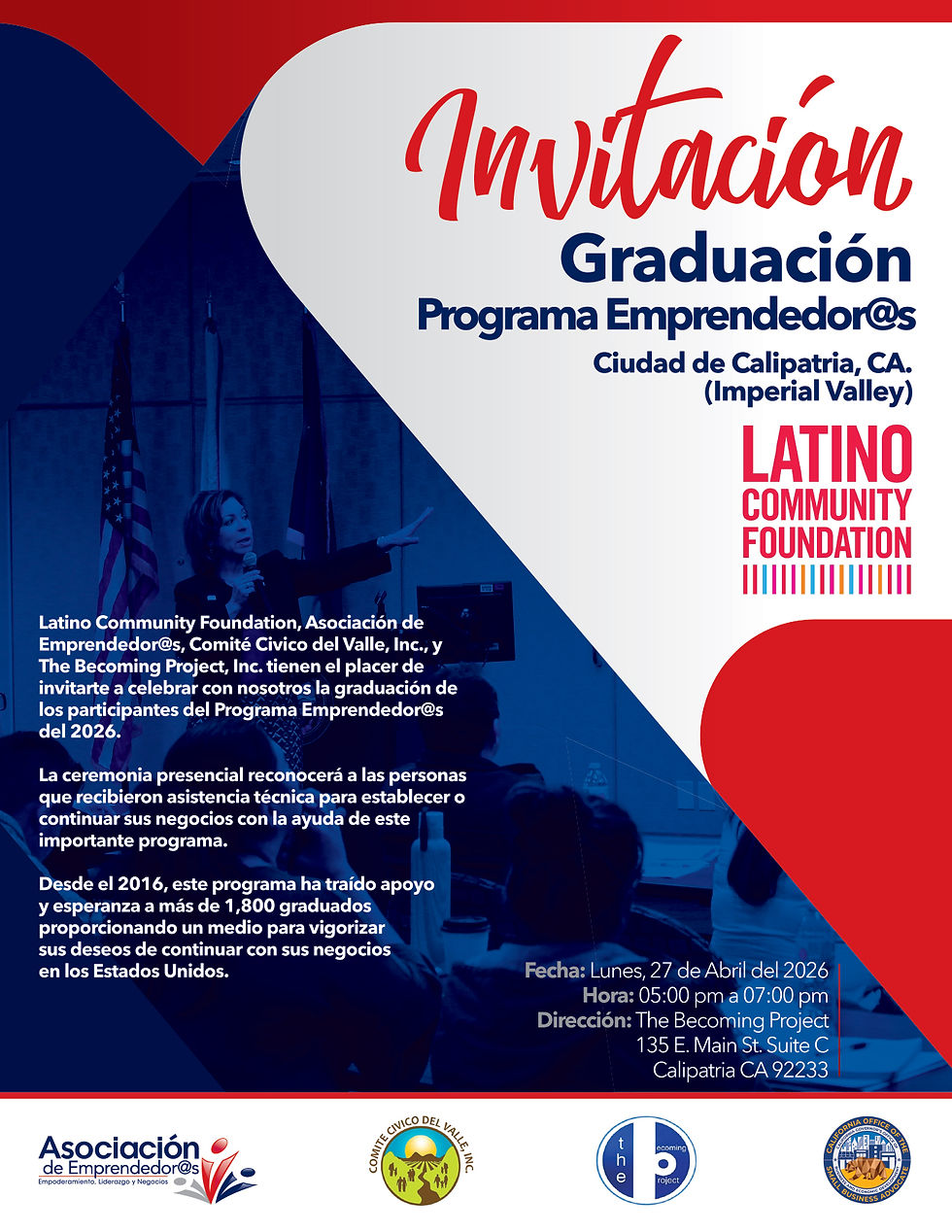Graduación Programa Emprendedor@s Ciudad de Calipatria