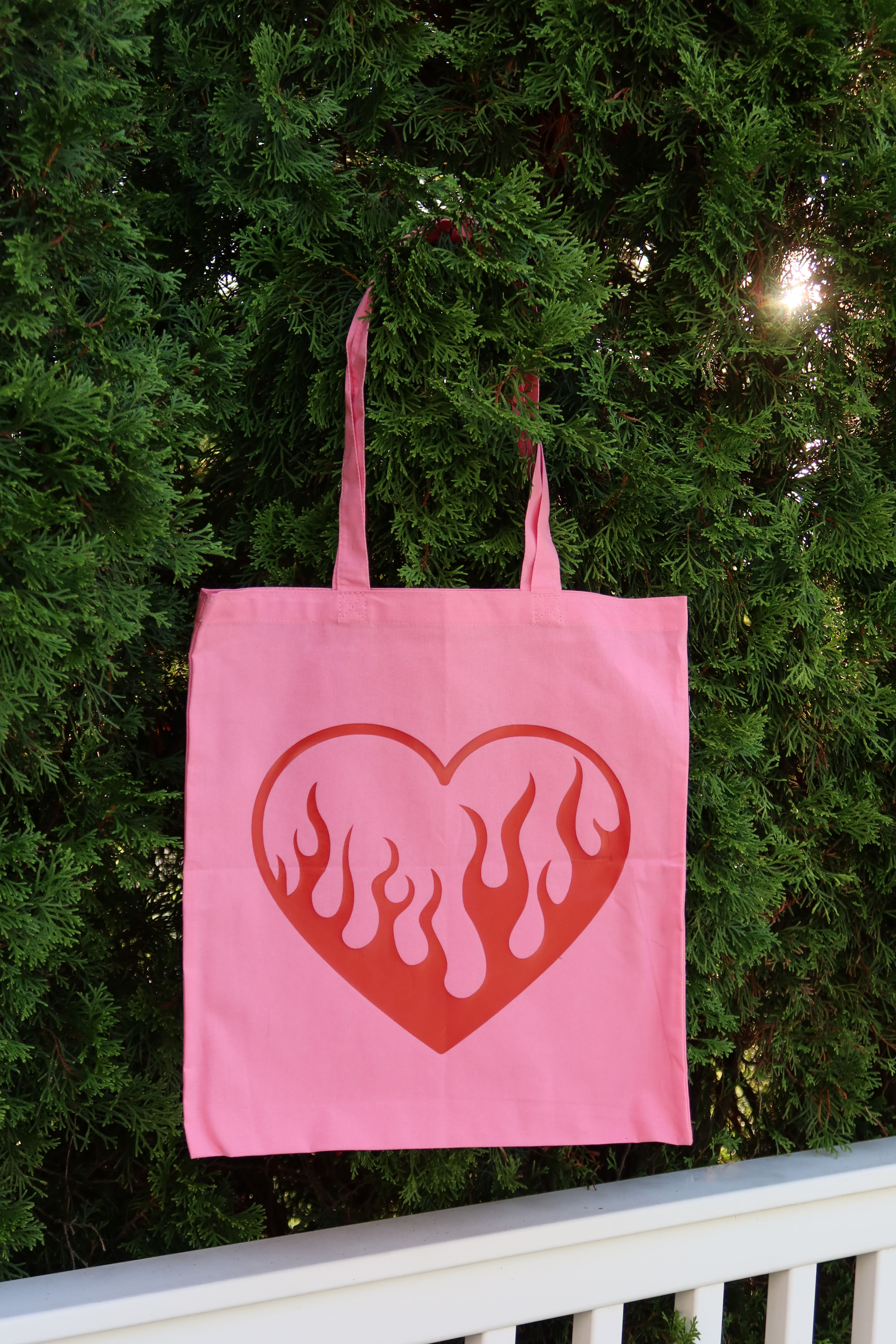 Heart Flame Tote Bag