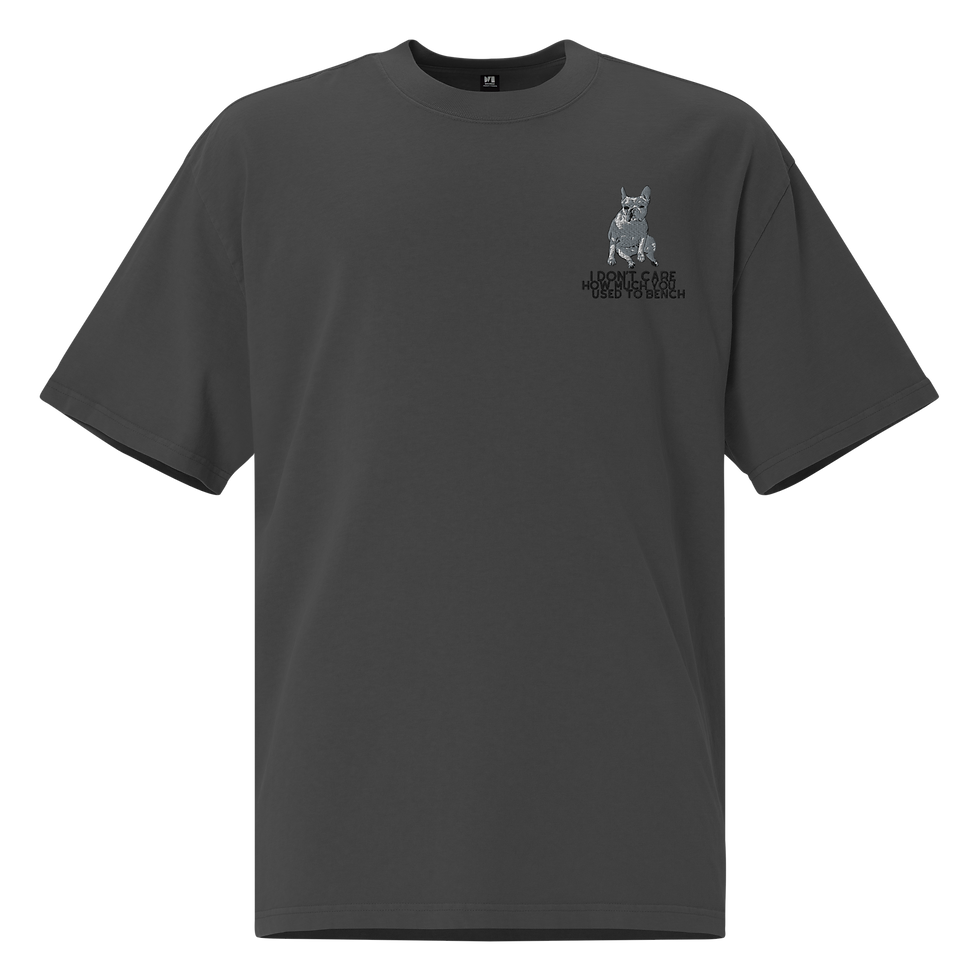 Nobody Cares Oversized Faded T-shirt