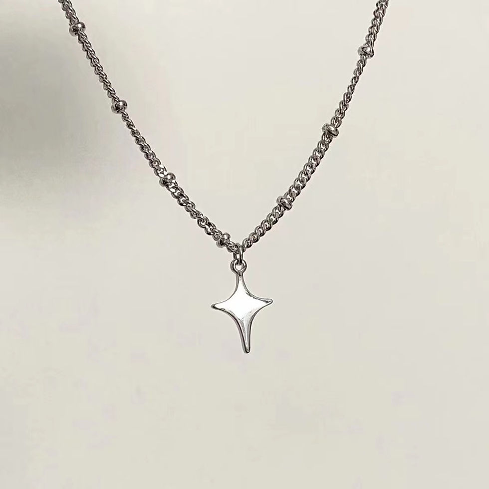 Thumbnail: Fashion Simple Personalized Alloy Necklace Lats Shiny Collar Suitable for Women'