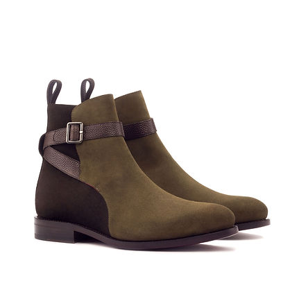 Jodhpur Goodyear Welted - Lux Suede Khaki-Lux Suede Brown-Painted Pebble Grain Dark Brown-