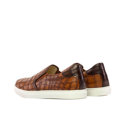 Slip On - Painted Croco Med Brown-Painted Croco Dark Brown-Nappa Dark Brown-Thin Cupsole W