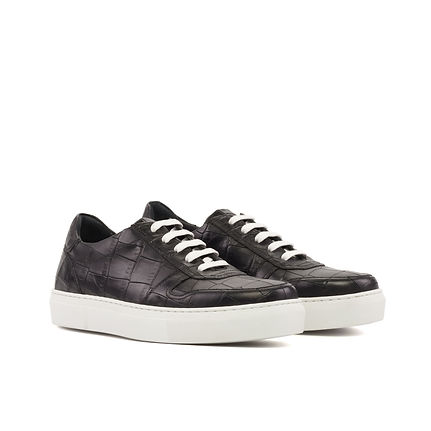 Trainer Sneaker - Painted CrocoBlack-Ang5.jpg