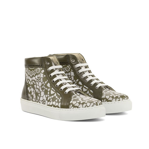 High Top Woman Sneaker-Painted Calf Olive-Floral Stencil-Ang5.jpg