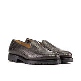 Loafer Bare - Painted Croco Dark Brown-Box Calf Drak Brown-Ang5.jpg