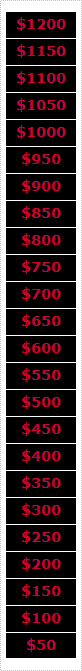 A donation tracker with a $1200 goal and twent-four fifty dollar limits. No donations are shown yet.