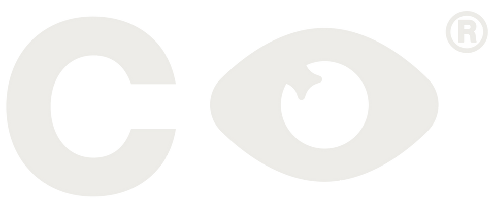 Isotipo con la letra C y un ojo estilizado