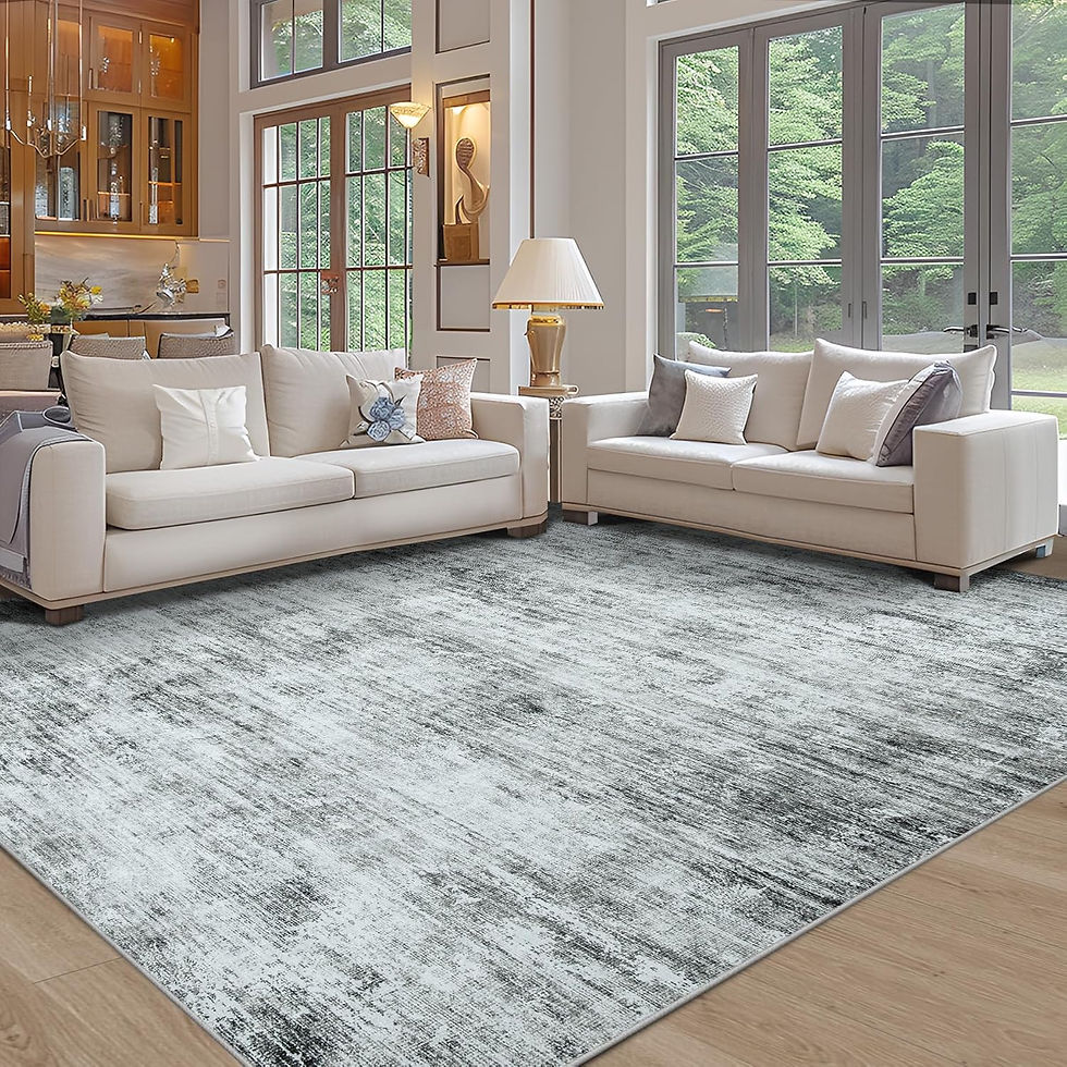 Thumbnail: Area Rug 9x12 Washable Rugs: Abstract Large Living Room Rugs with Non-Slip Back