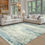 Thumbnail: Area Rug 9x12 Washable Rugs: Abstract Large Living Room Rugs with Non-Slip Back