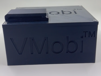 The Vmobi™ EBox takes the image and uses a confidence level to determine what the image is then send that information in audio format to the headphones via Bluetooth connection.
