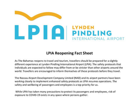 Lynden Pindling International Airport Reopening Fact Sheet