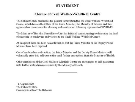 Closure of Cecil Wallace-Whitfield Centre