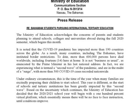 Press Release - Ministry of Education