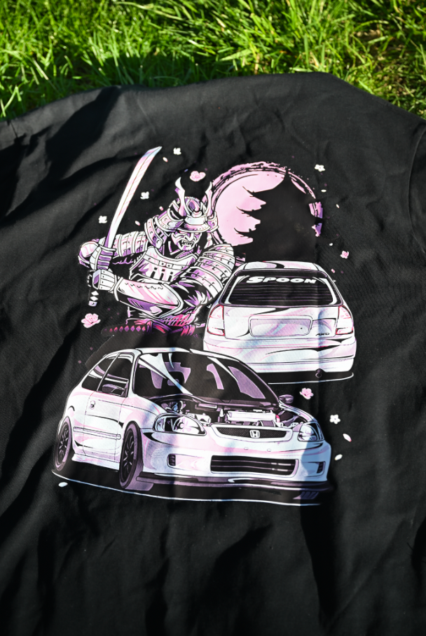 Thumbnail: Honda Civic · Black Sakura Blossom Manga Club T-shirt