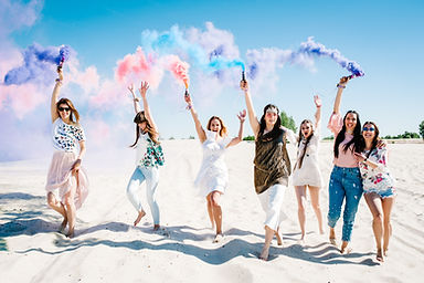 Women With Smoke Flares