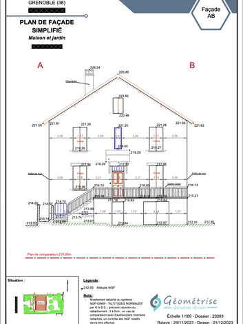 plan façade maison Grenoble