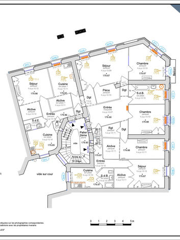 2ème étage plans intérieur Lyon 7