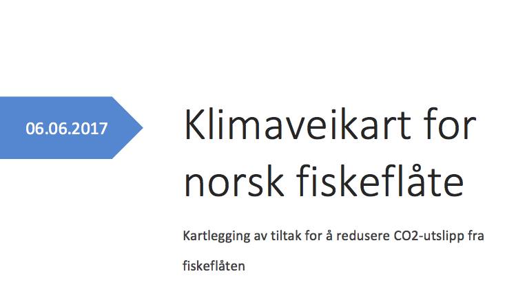Klimaveikart for norsk fiskeflåte