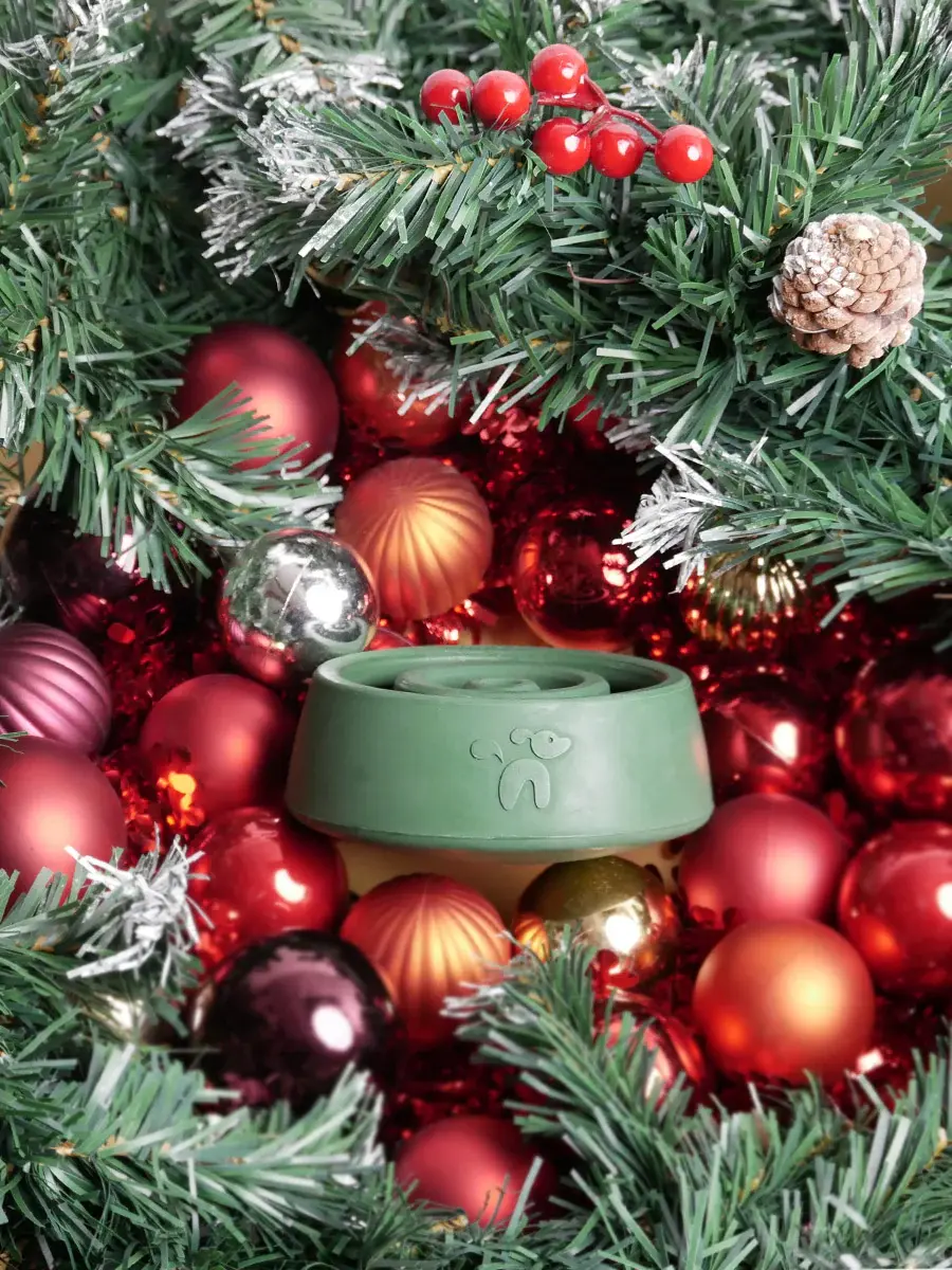 Jouet d'occupation pour chien - Yoomy Wobble - Edition limitée de Noël Vert S