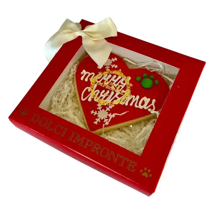 Coffret de Noël - Biscuit Coeur Joyeux Noël