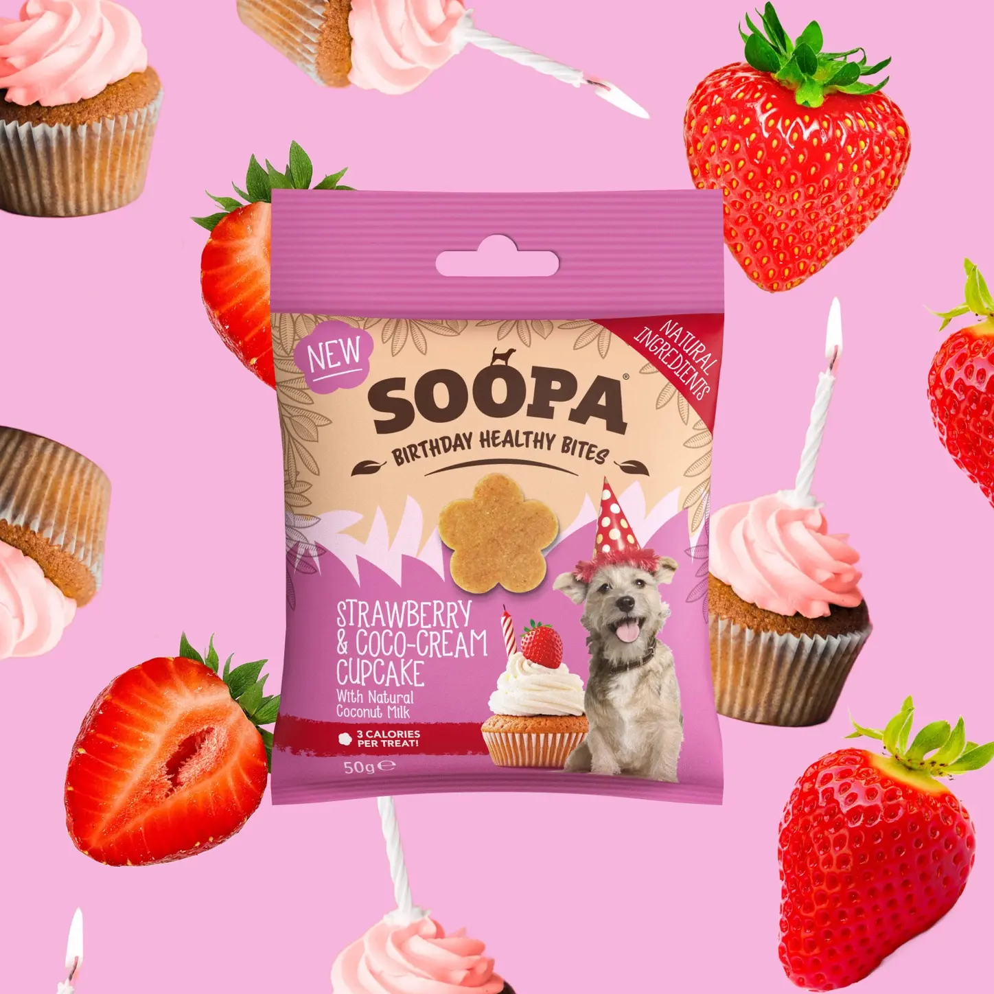 Friandises bio et vegan - Cupcake Coco Fraise 🧁🥥🍓