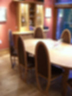 Oak tables and chairs
