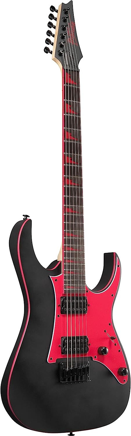 Thumbnail: Ibanez GRG 6 String Solid-Body Electric Guitar, Right, Black Flat, Full (GRG131