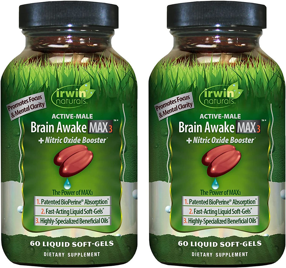 Thumbnail: Irwin Naturals Brain Awake Max3 + Nitric Oxide Booster 60 Count