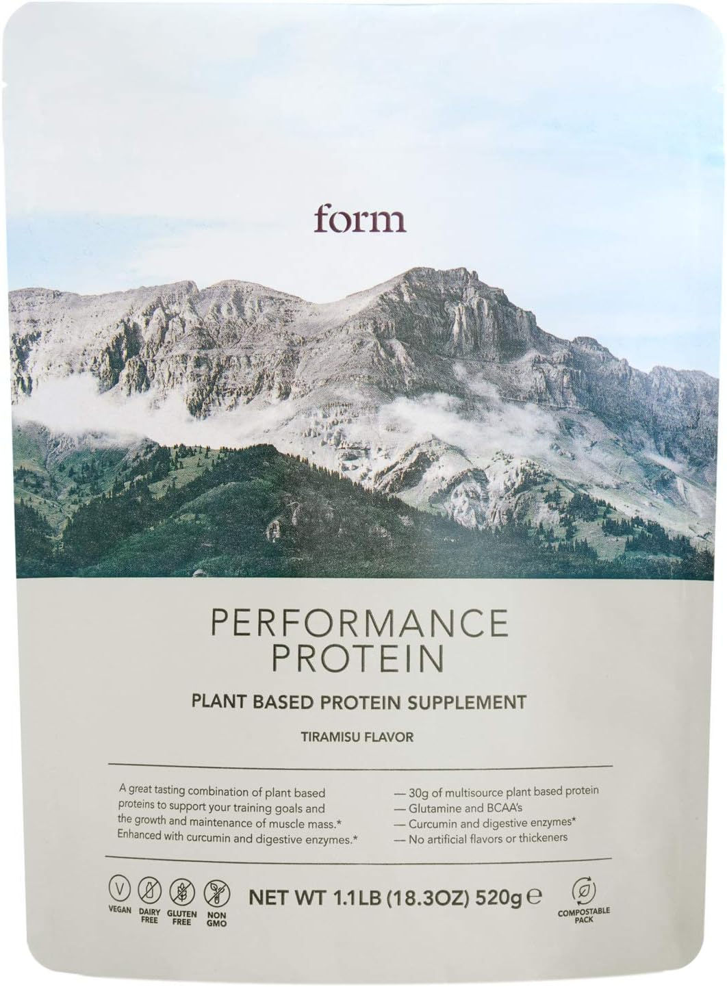 Form Performance Protein - Vegan Protein Powder - 30g of Plant Based Protein pe